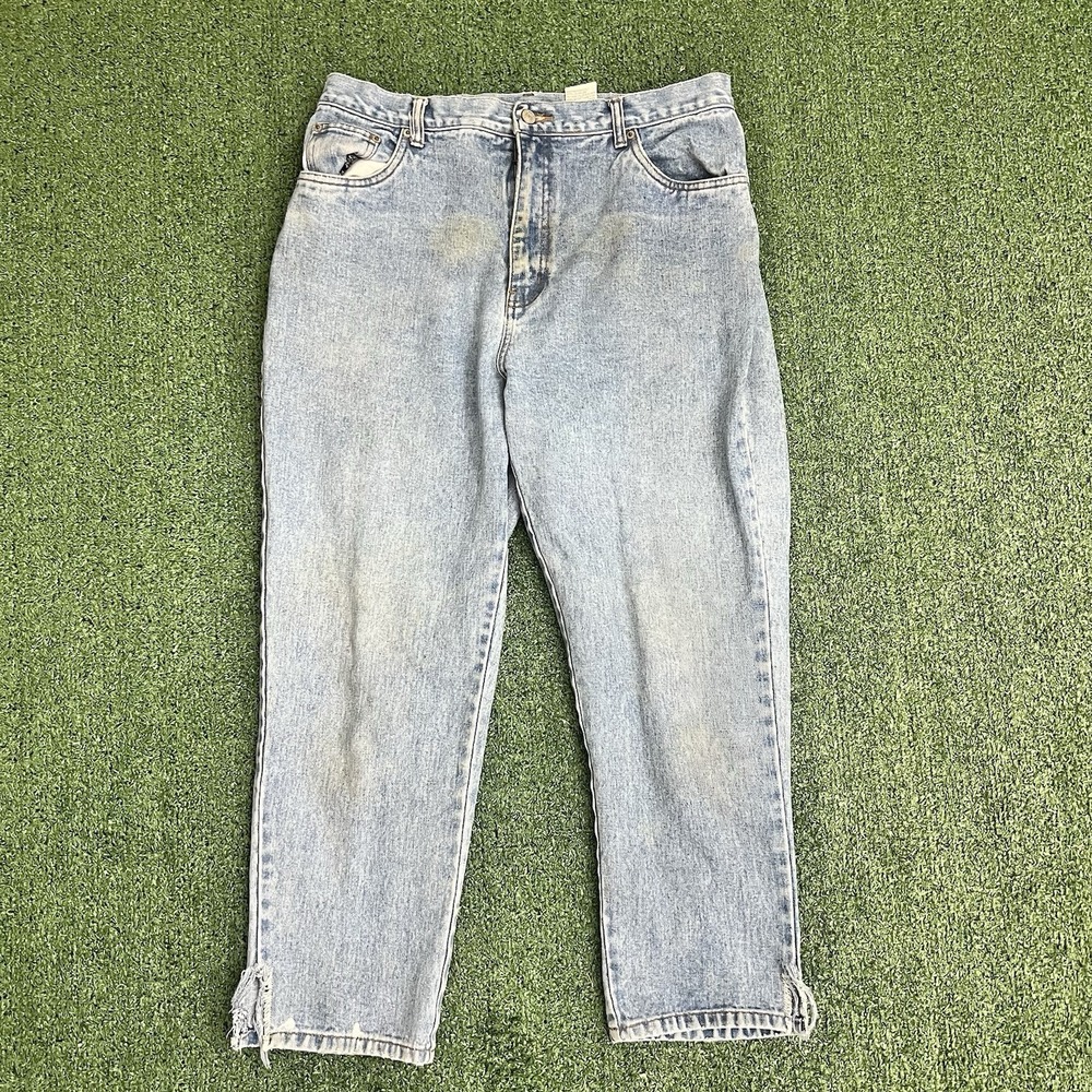Vintage Y2K BILL BLASS Size 16 Women Blue Jeans EASY FIT 100% Cotton Distressed
